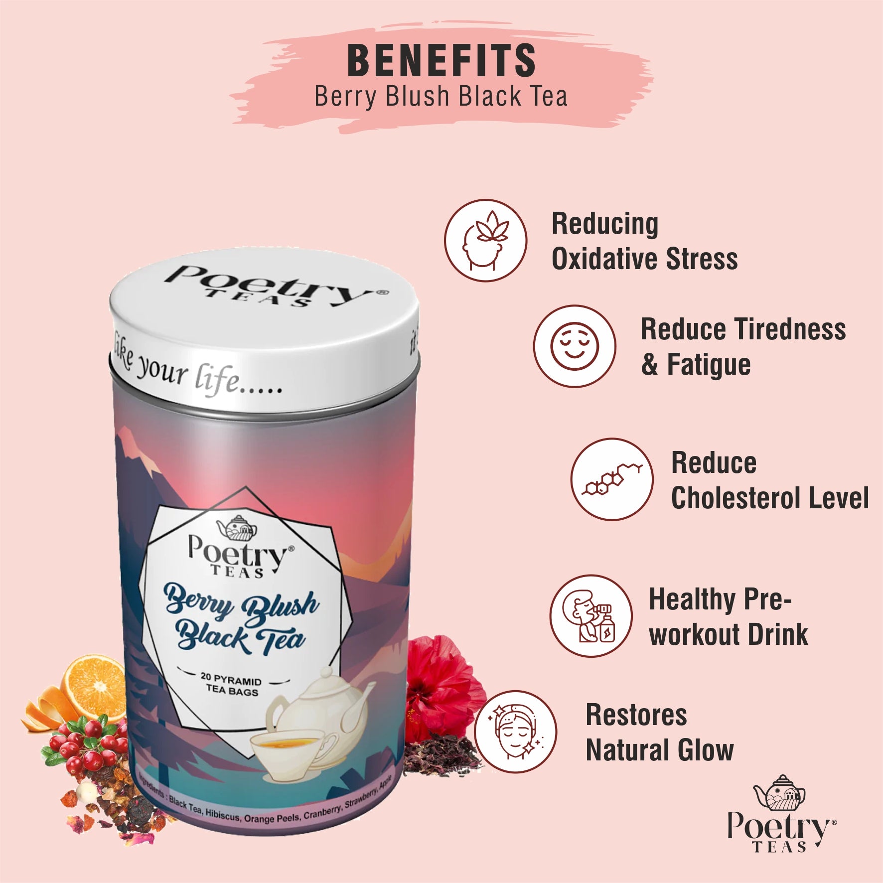 Berry Blush Black Tea - Loose Leaf Tea