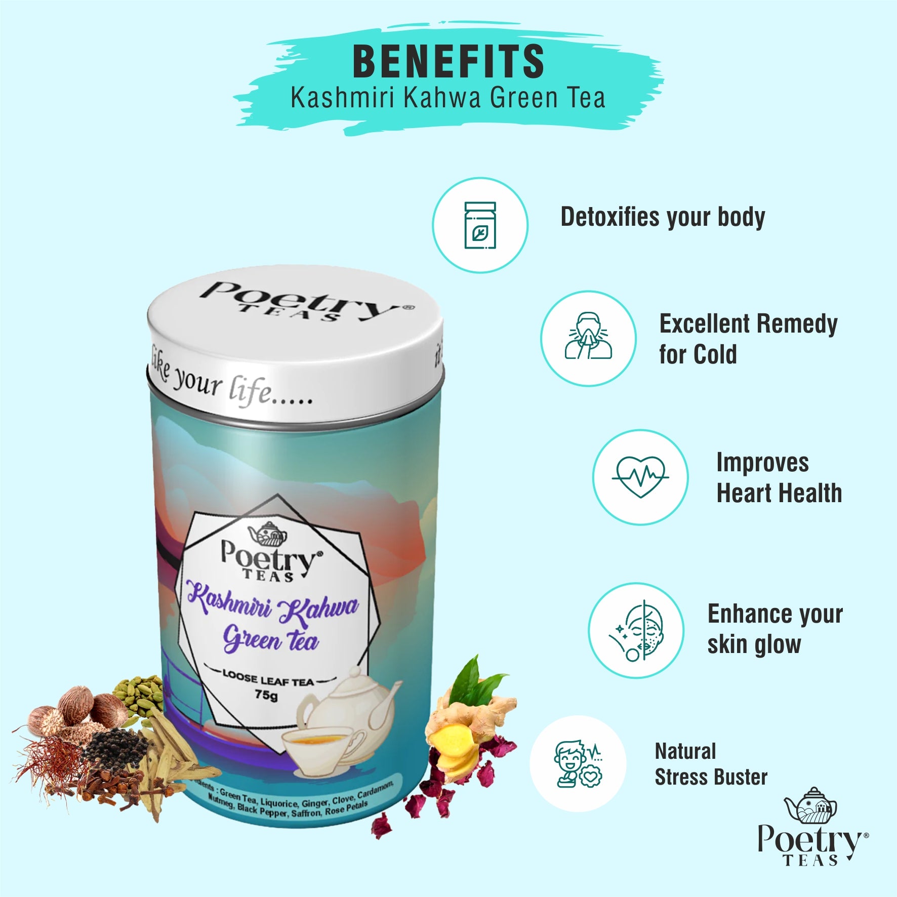 Kashmiri Kahwa Green Tea - Loose Leaf Tea