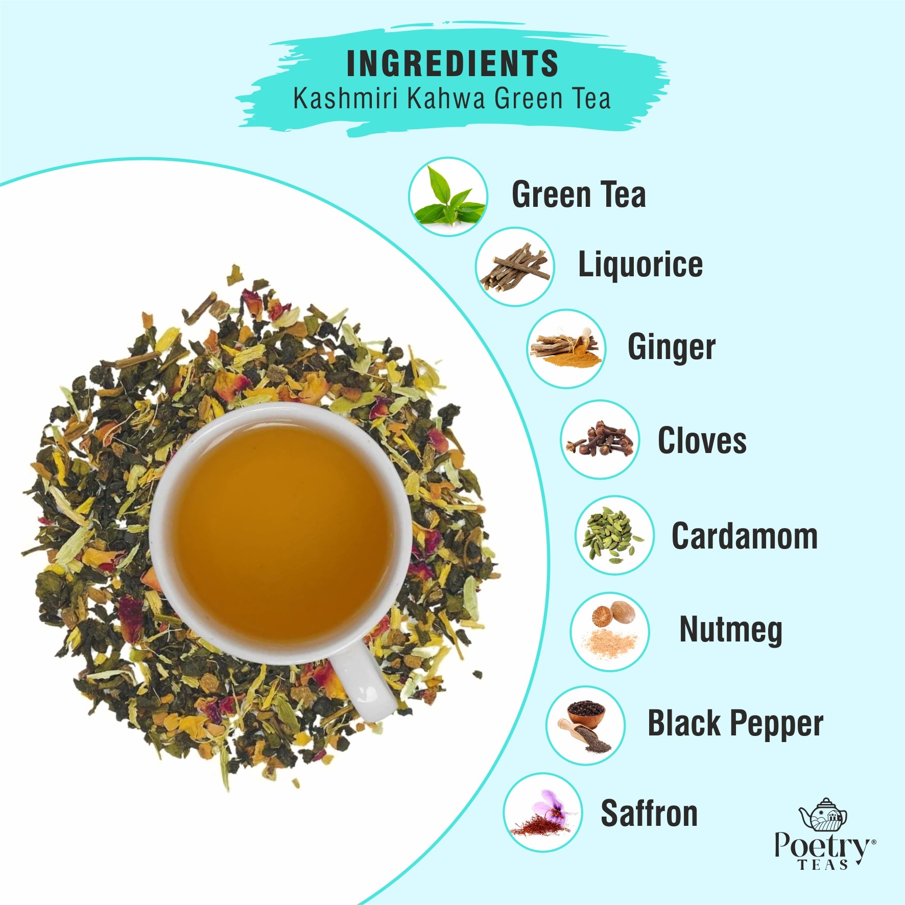 Kashmiri Kahwa Green Tea - Loose Leaf Tea