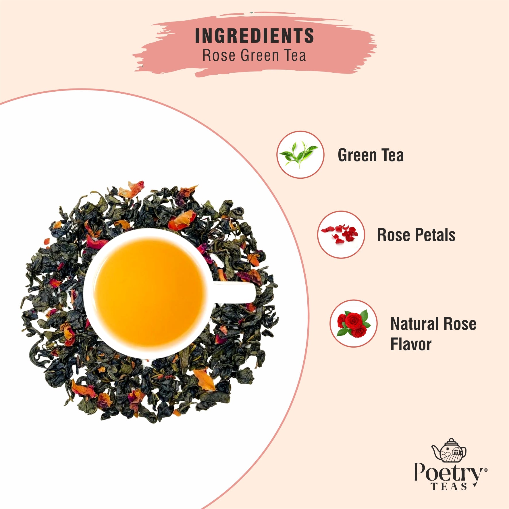 Rose Green Tea- Loose Leaf Tea