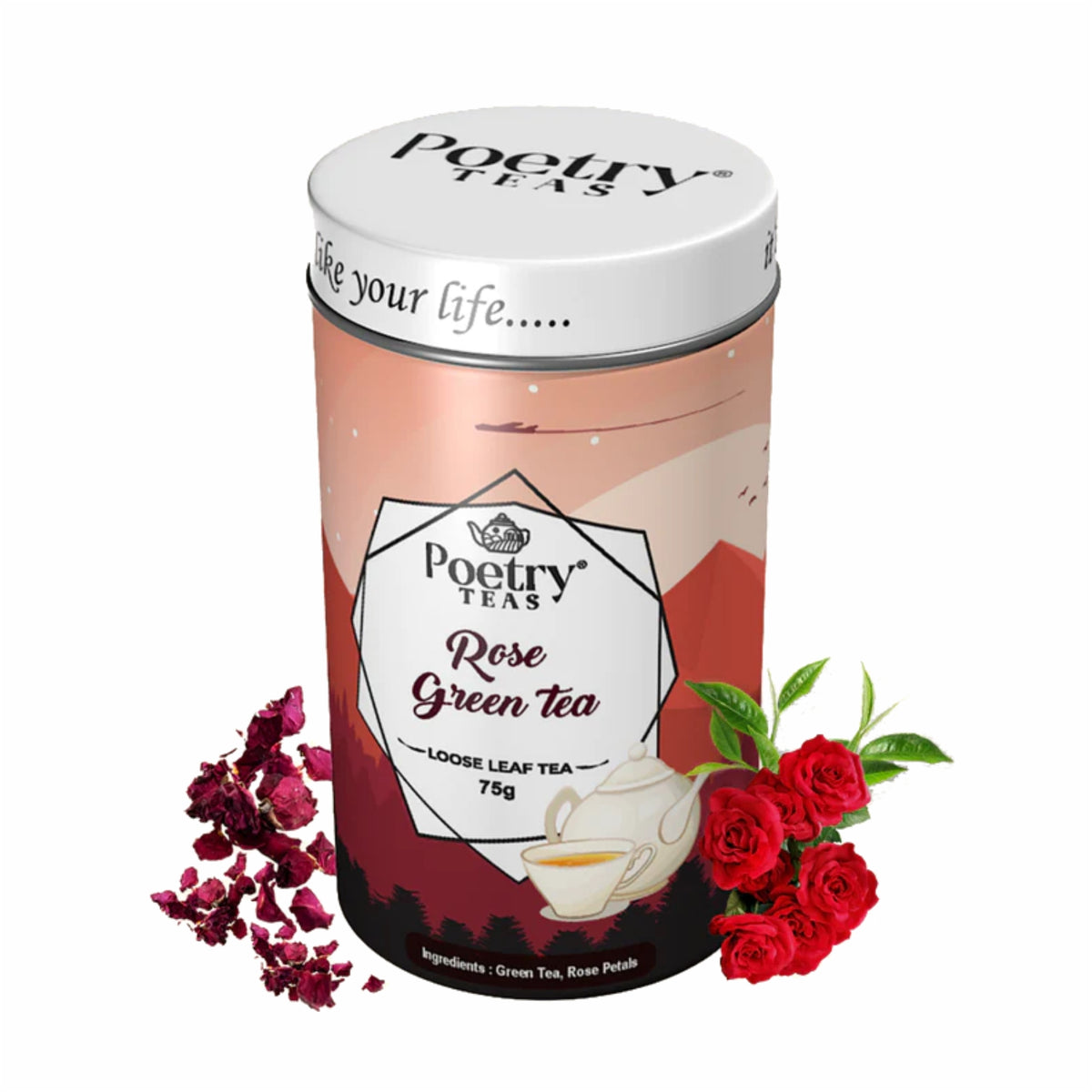 Rose Green Tea- Loose Leaf Tea
