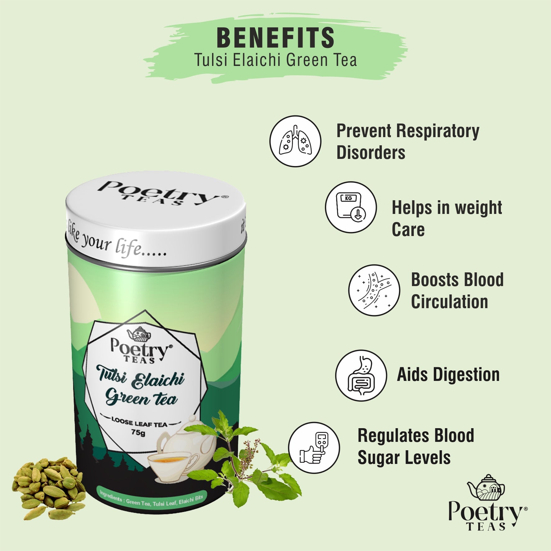 Tulsi Elaichi Green Tea